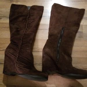 Tall brown boots